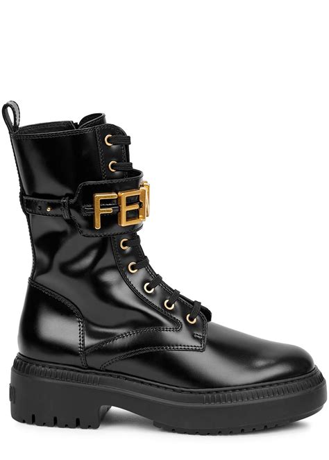 fendi logo cowboy boots|Fendi combat boots.